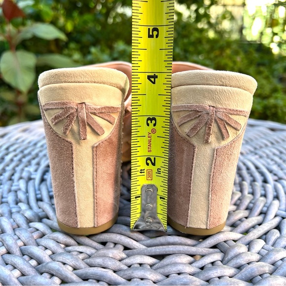 NWOT Sigerson Morrison Philip Suede Open Toe Mule Blush Sz 7.5 - Picture 9 of 11